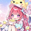 お花見に行く赤髪ちゃん 3枚目