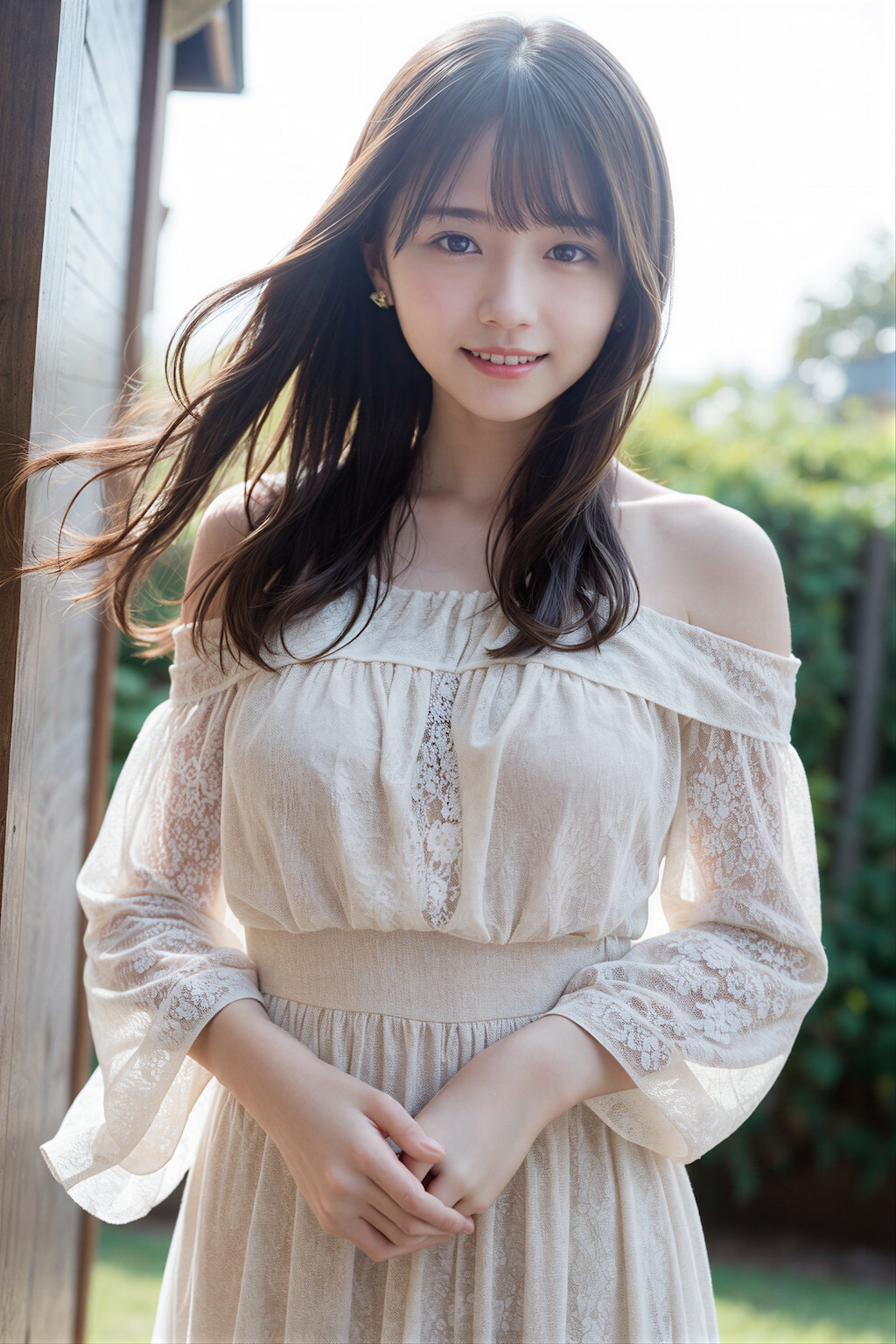 風にそよぐドレス