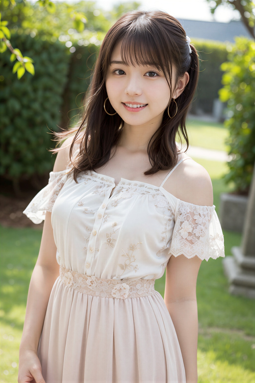 風にそよぐドレス