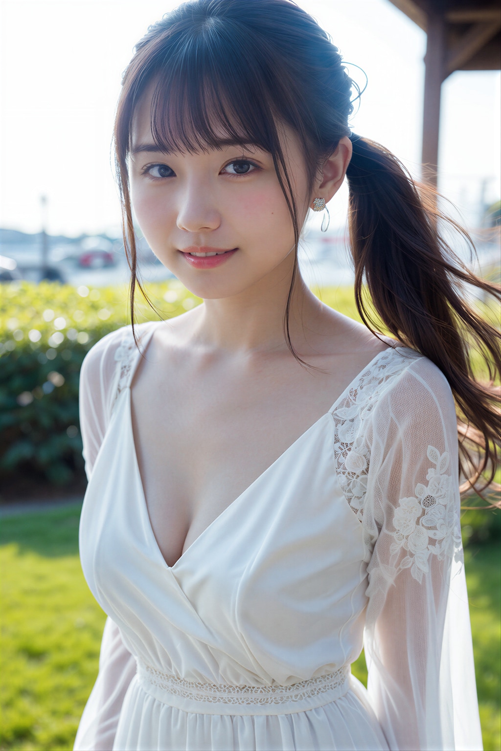 風にそよぐドレス