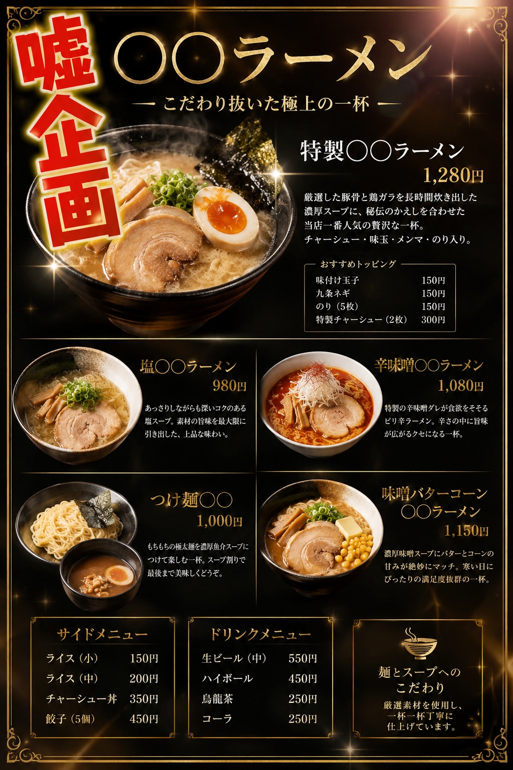 〇〇ラーメン