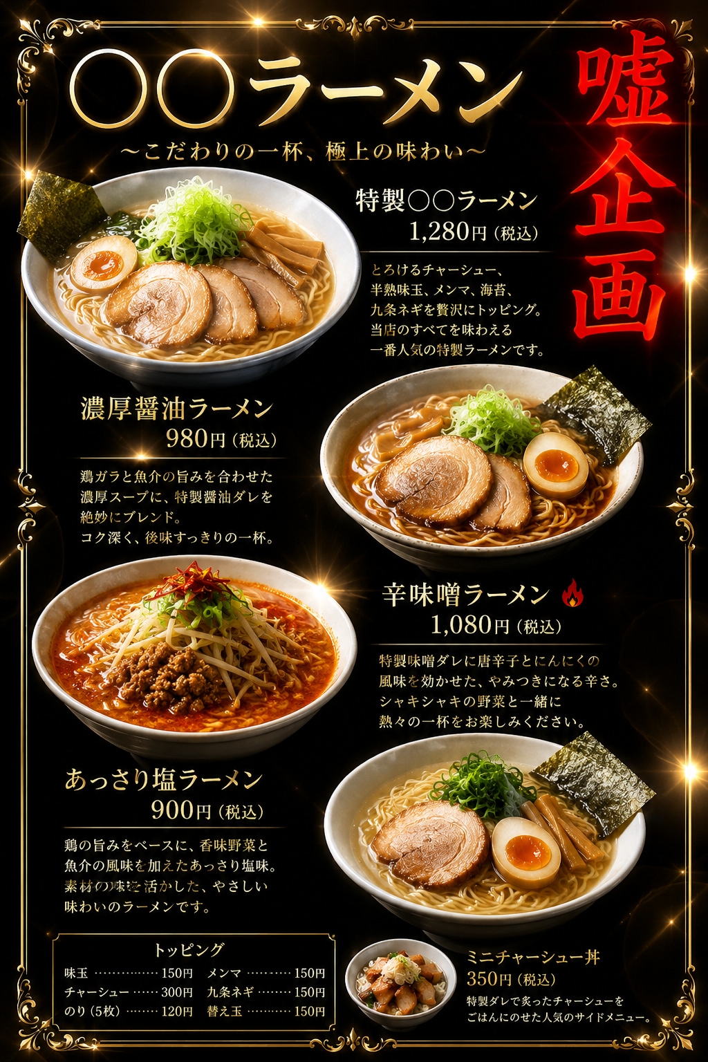 〇〇ラーメン