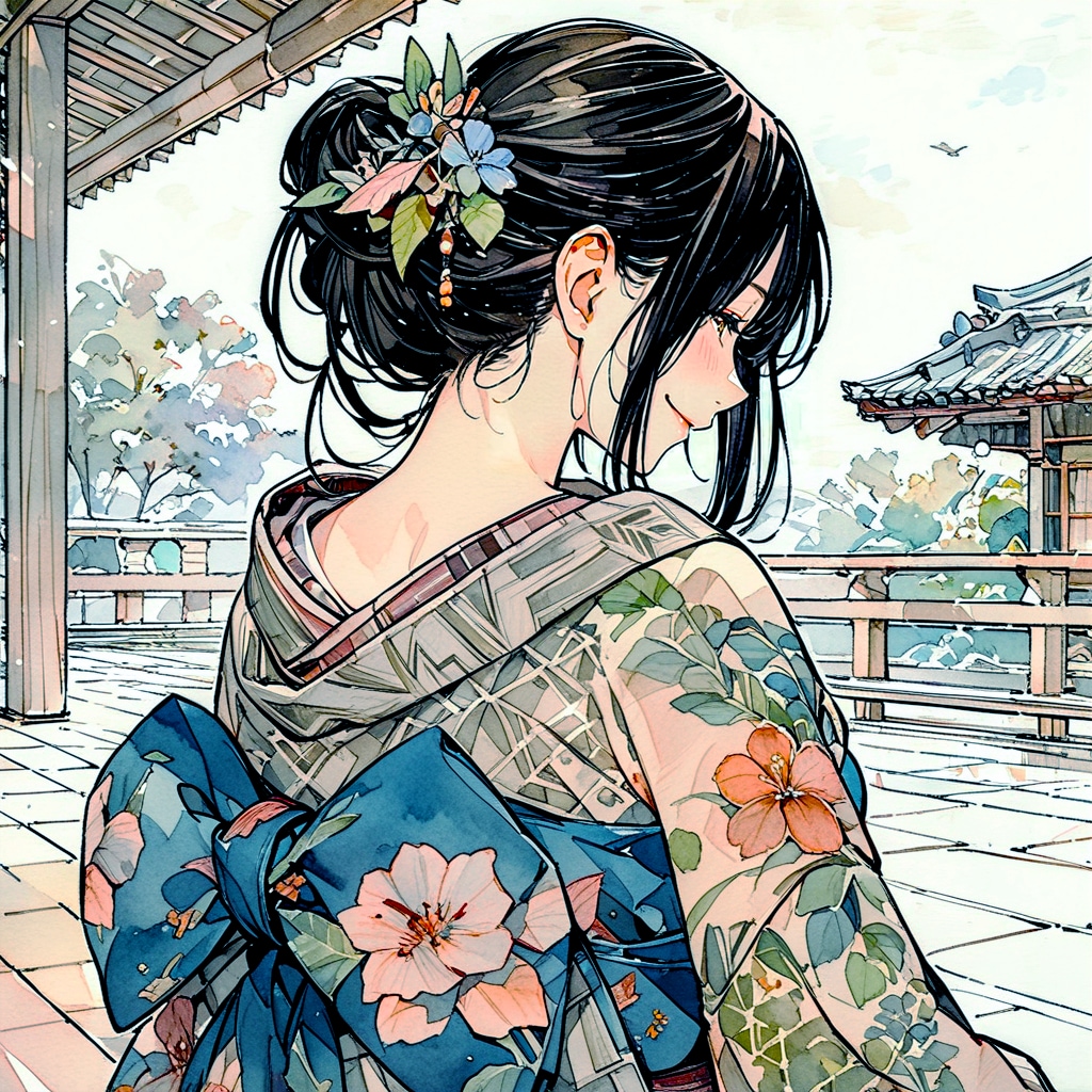 うなじの少女 (和の少女61)