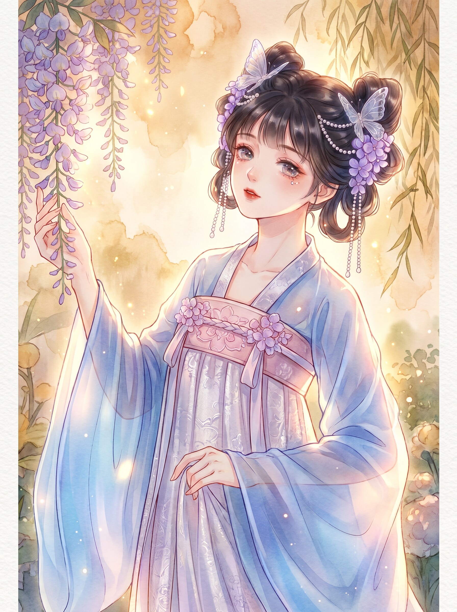 紫藤幽夢蝶装