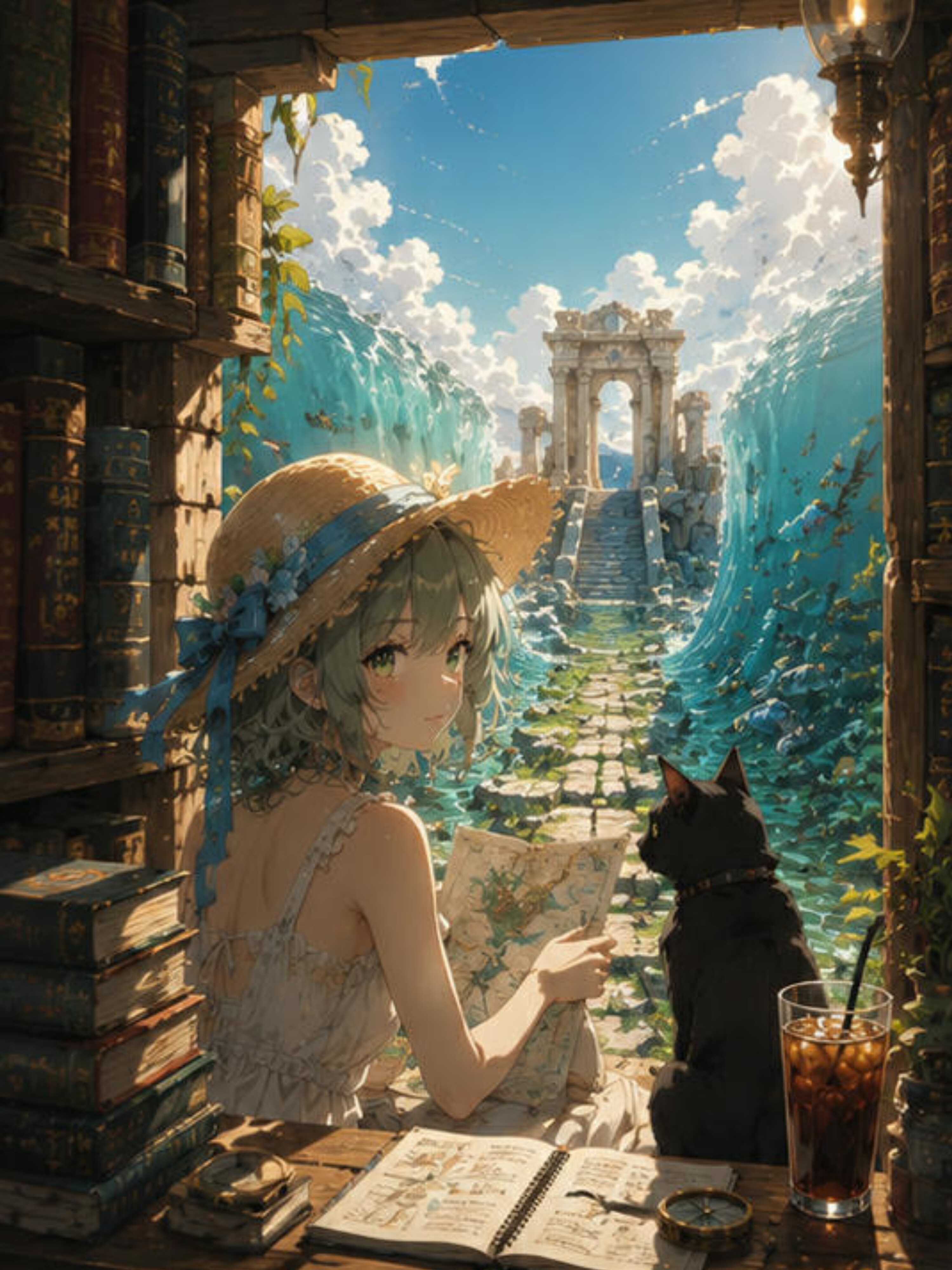 ねえ、黒猫さん。次の旅の目的地は、ここがいいな。