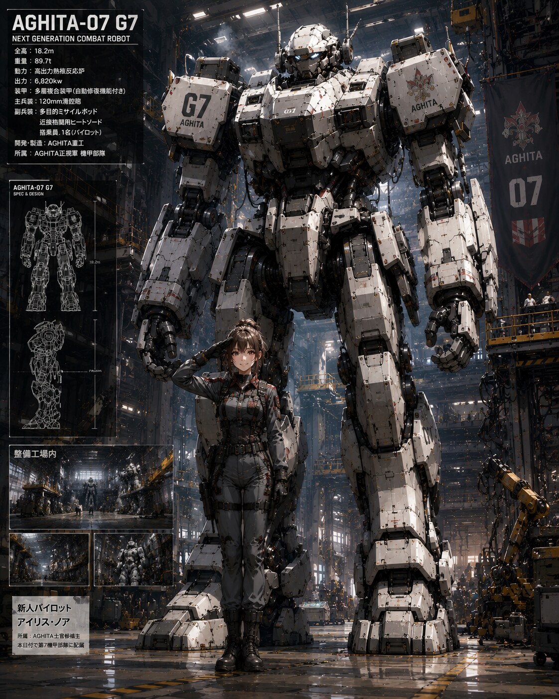 新型ロボットと新人パイロット