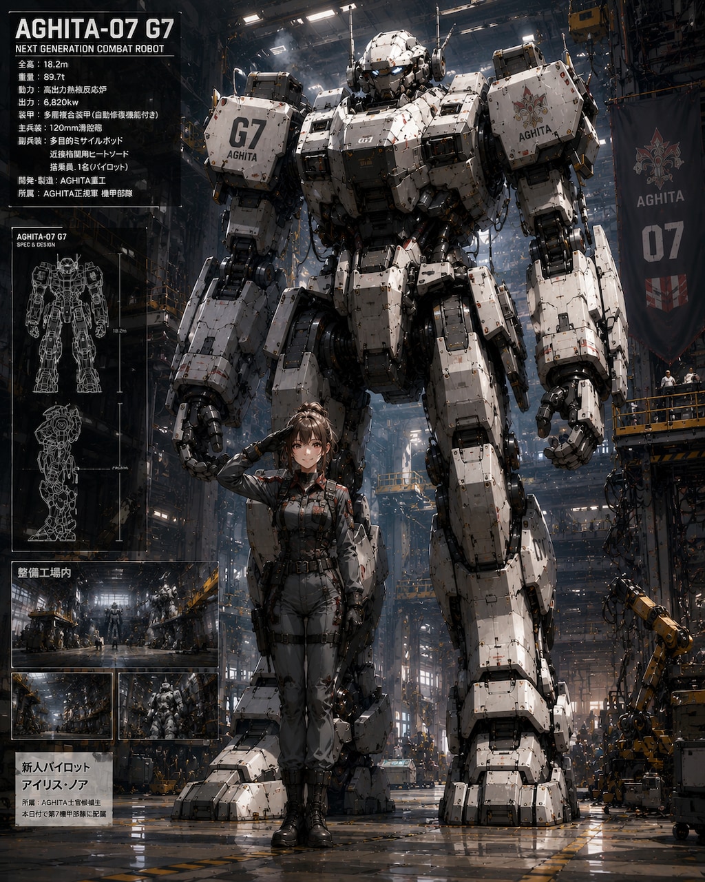 新型ロボットと新人パイロット