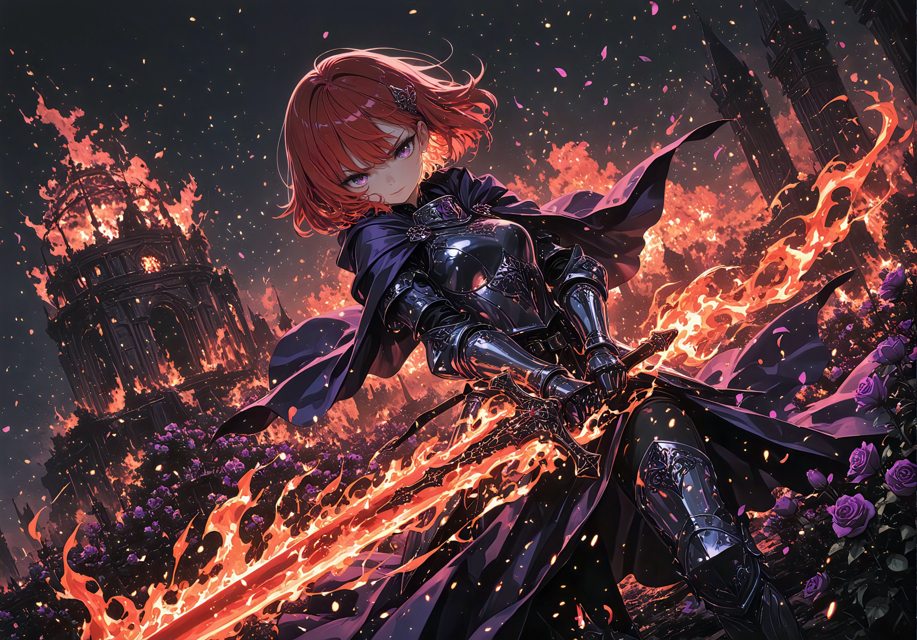 炎を纏う女騎士 | の人気AIイラスト・グラビア