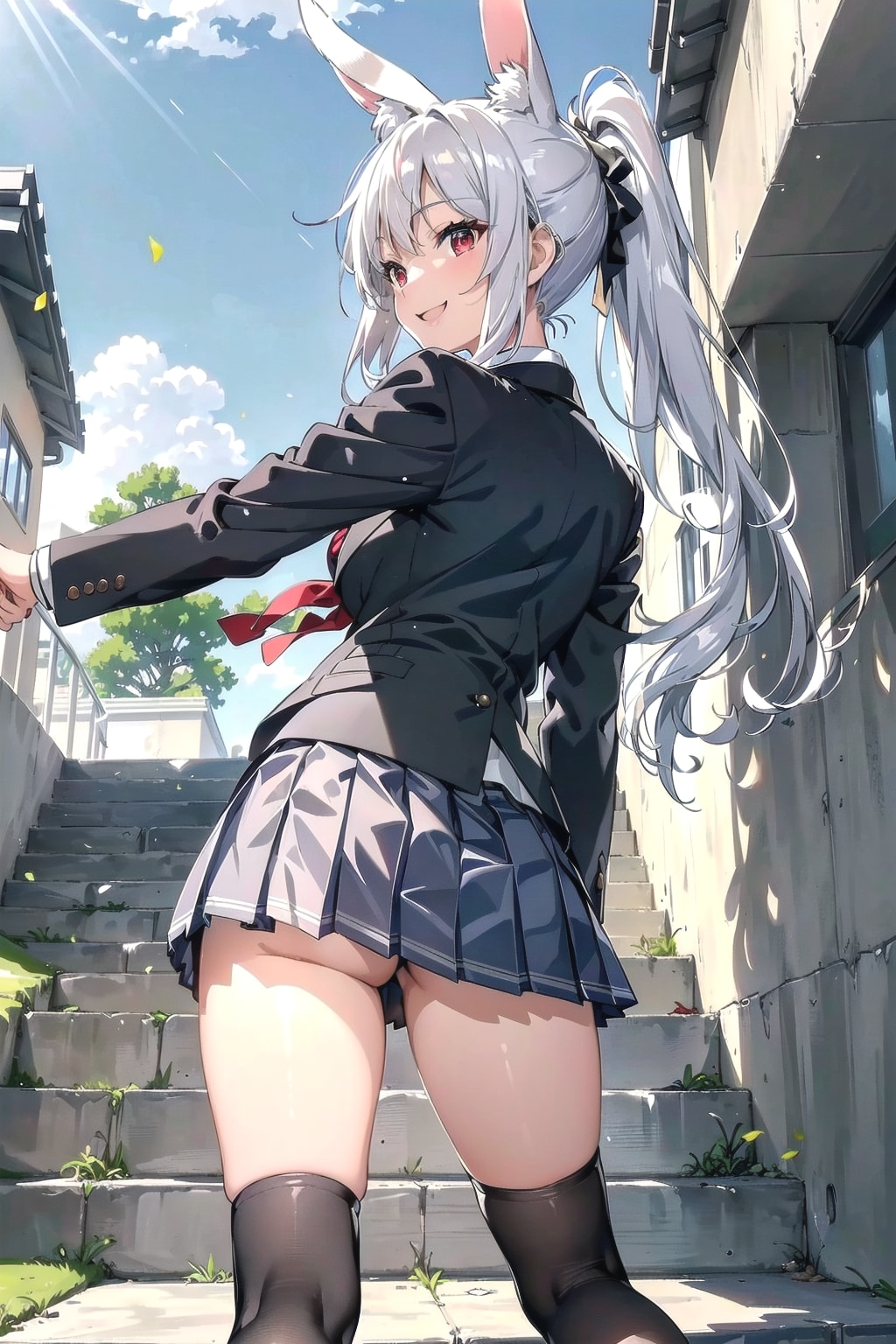 後ろからも絶対領域なのです🐰✨