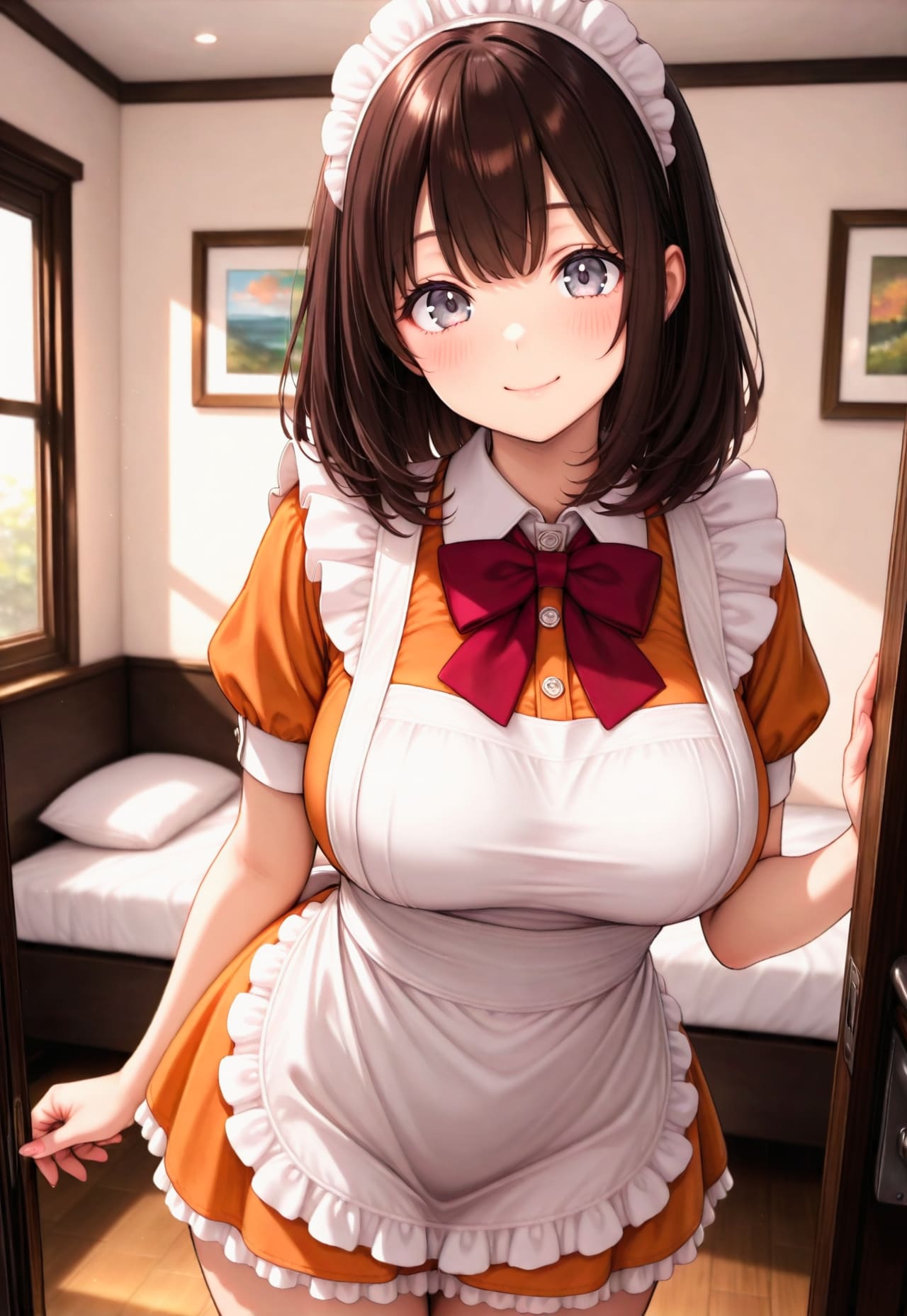 1548（オレンジ色のメイド服）