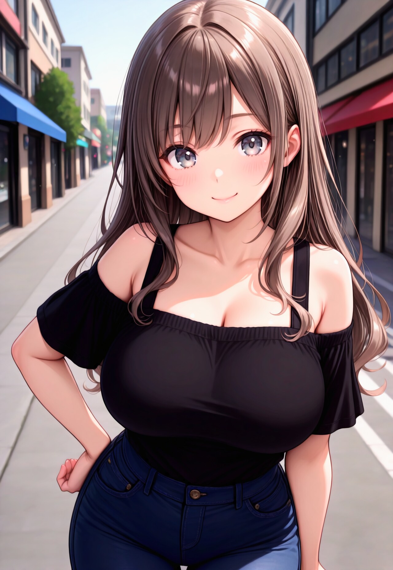 1459（黒いオフショル）
