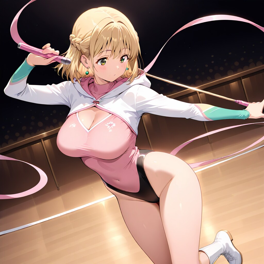 金髪ショート新体操美少女