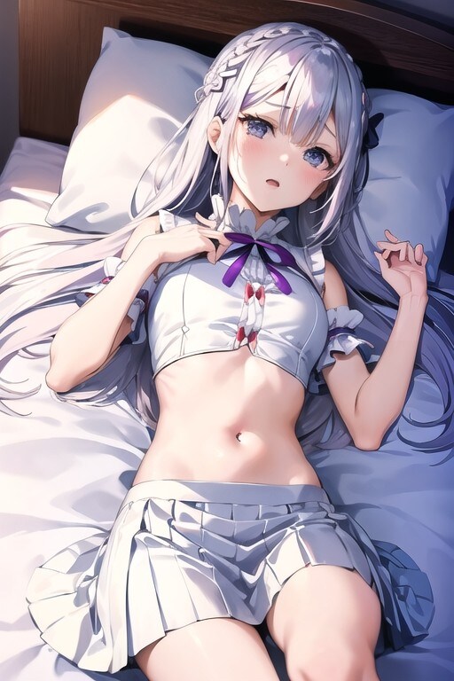 白髪ロング娘