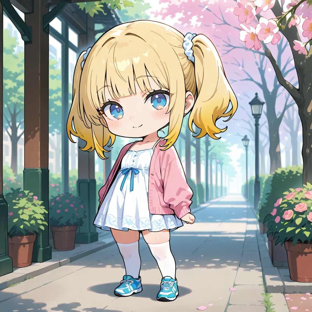 春色コーデでお散歩♪