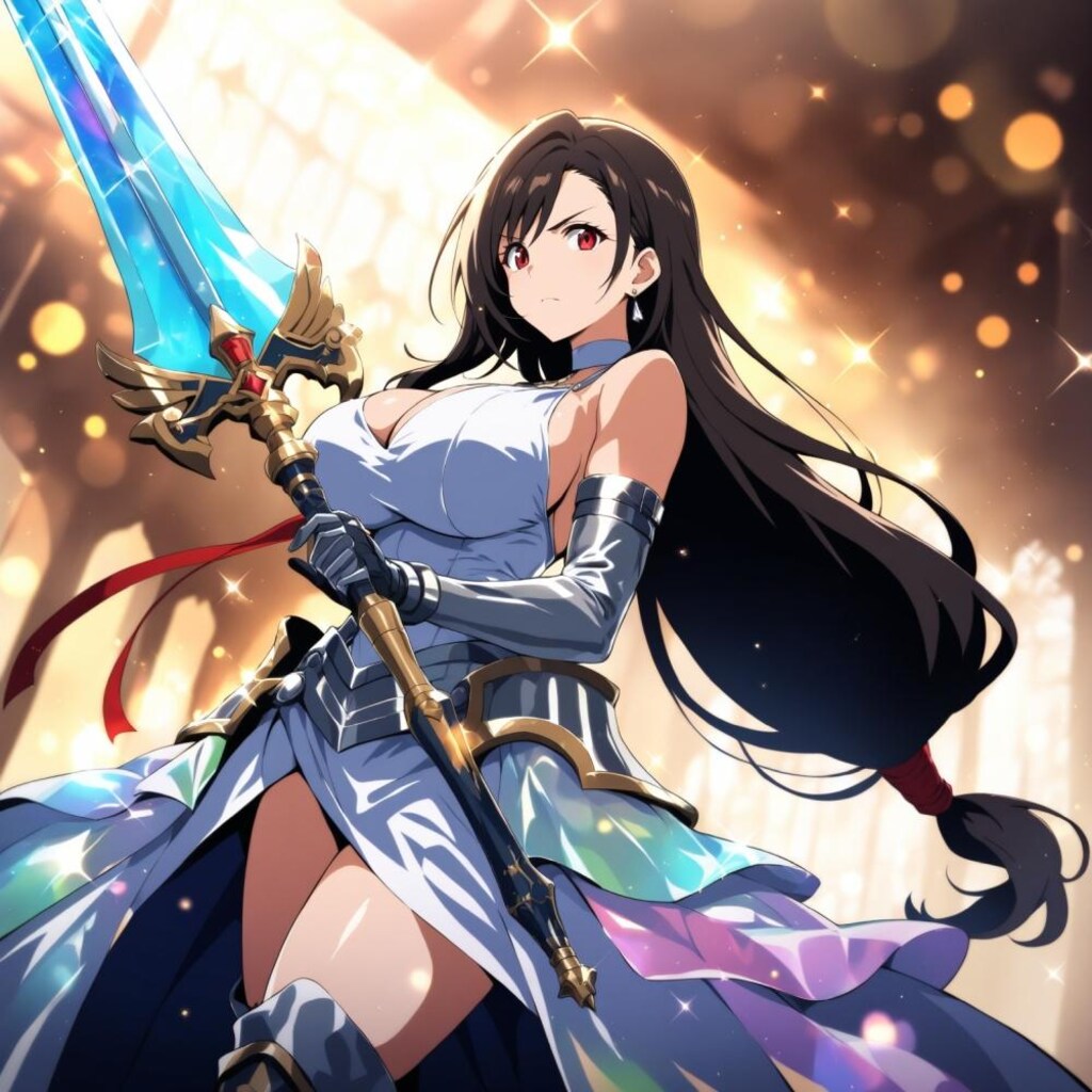 ビニール傘剣のドレスアーマーコスプレ人妻達