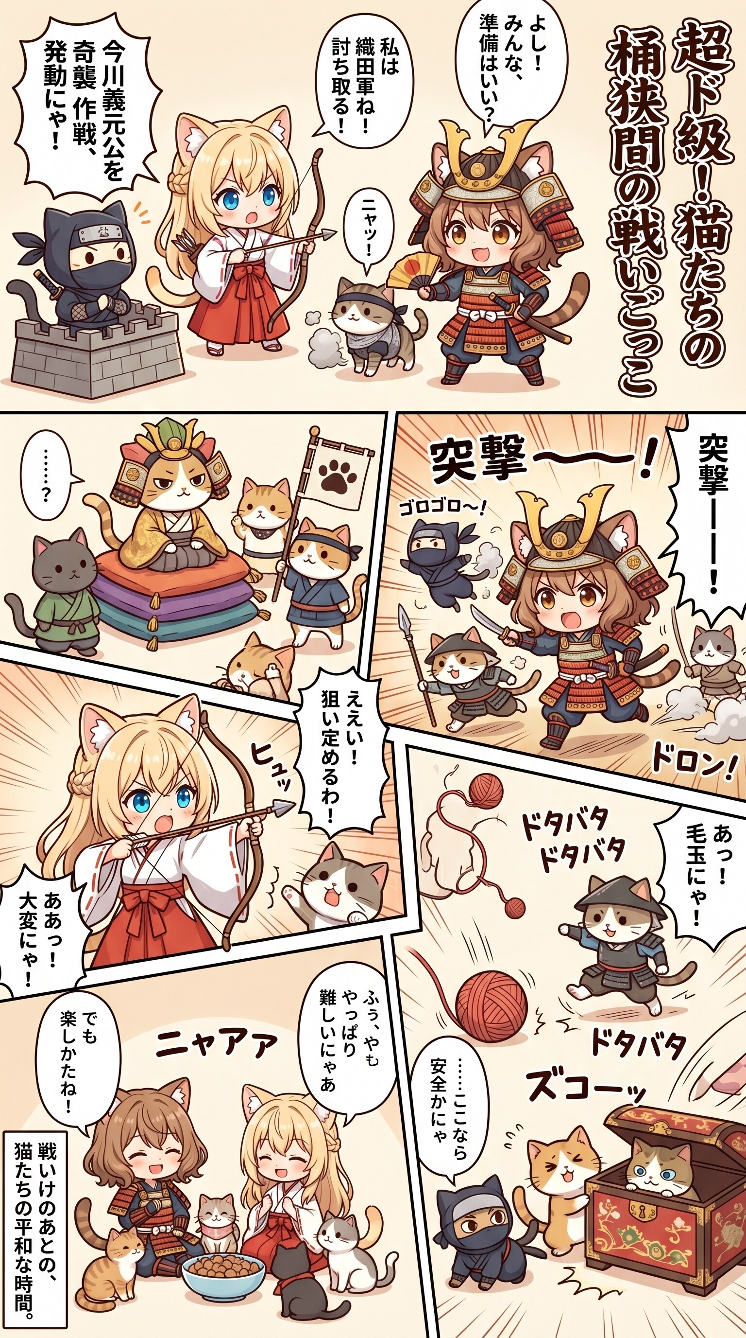 桶狭間の戦いごっこ🐾