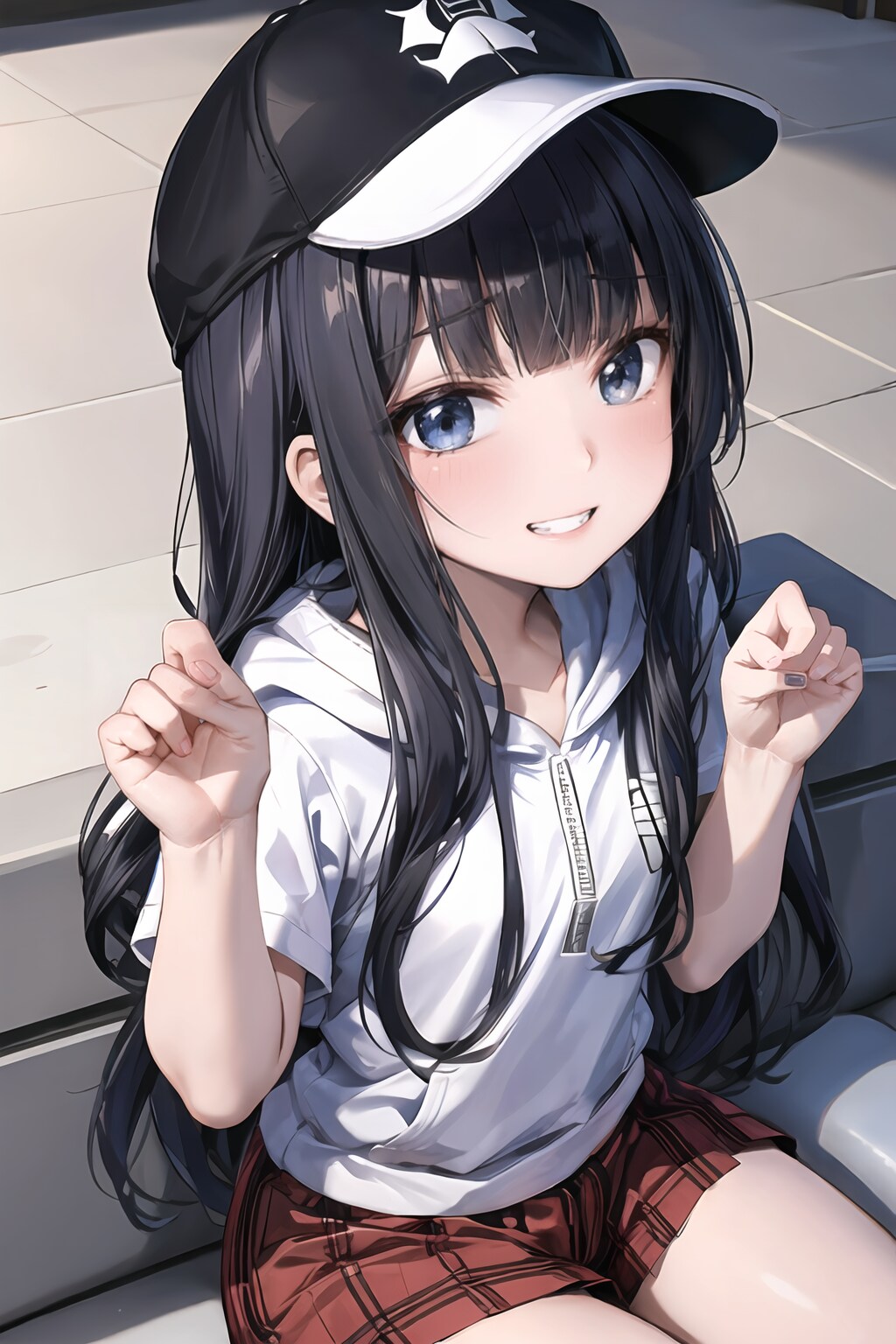 白パーカー
