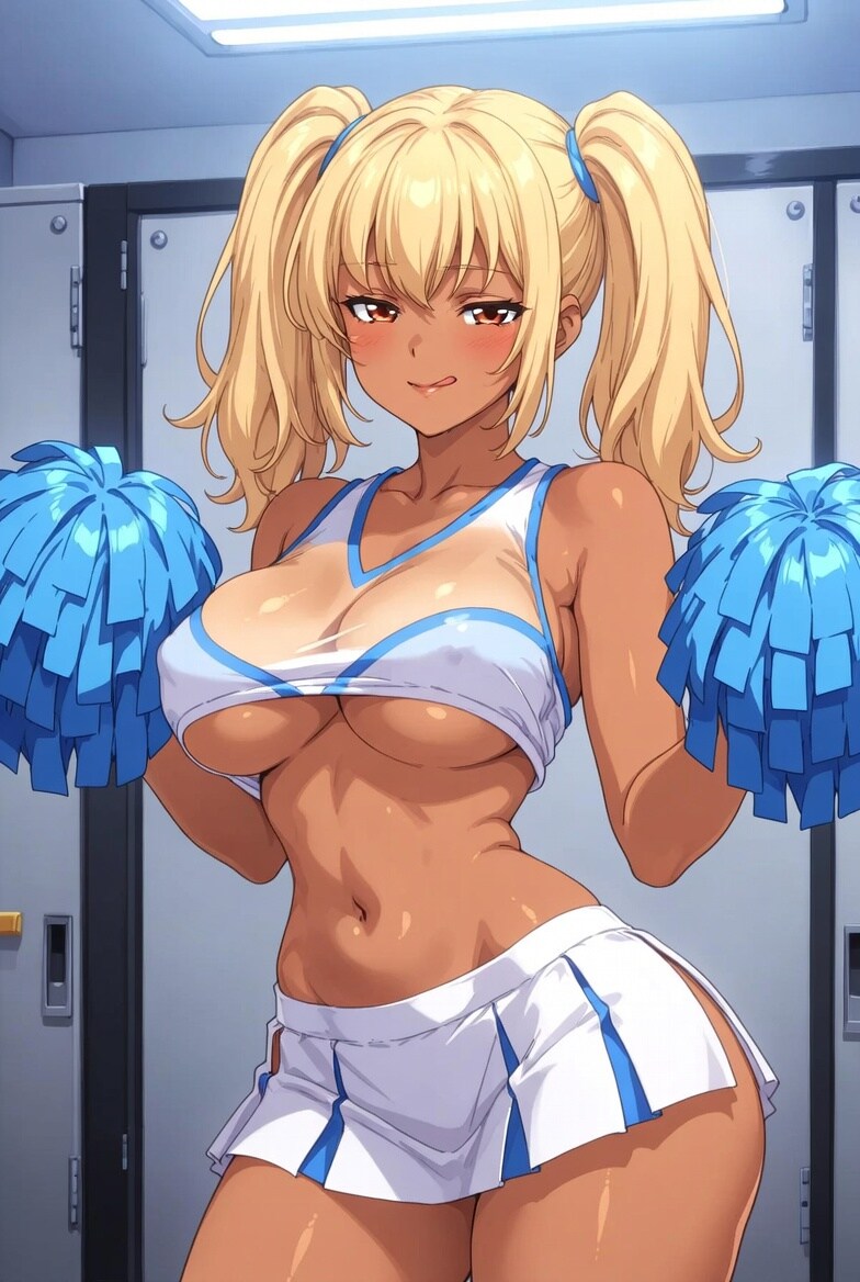 黒ギャル　褐色　チアリーダー