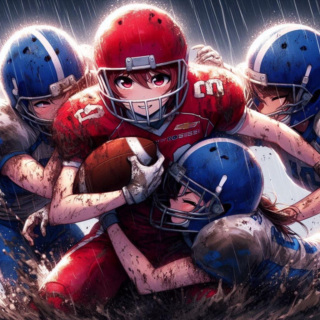 🏈泥まみれの女子アメフト 101