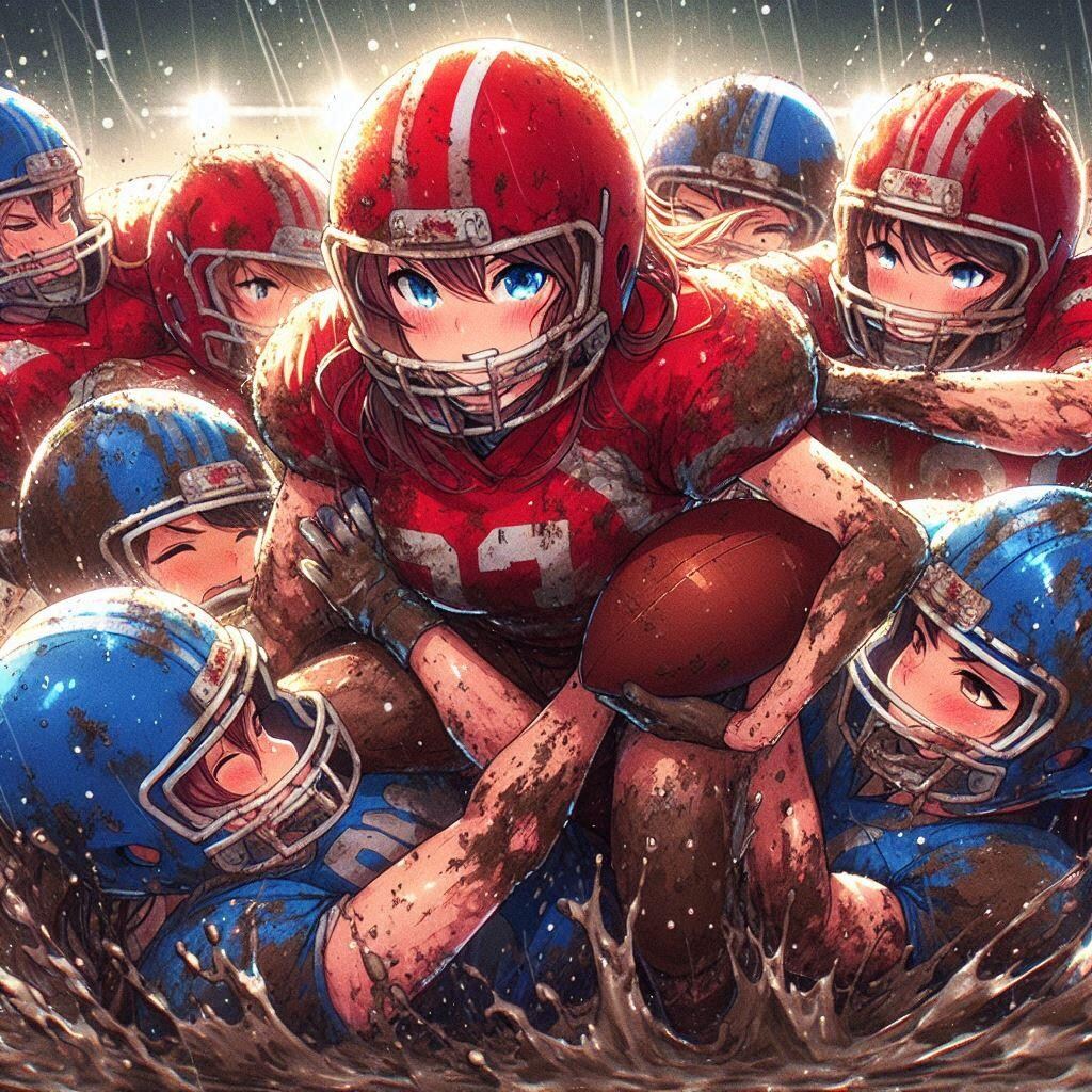 🏈泥まみれの女子アメフト 101