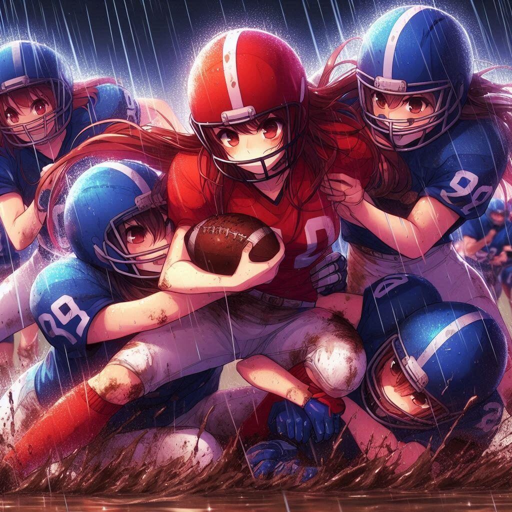 🏈泥まみれの女子アメフト 101