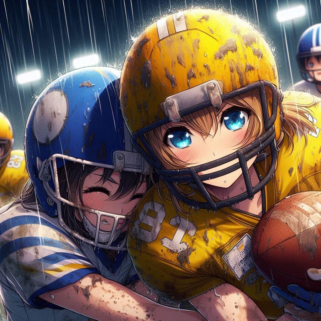 🏈泥まみれの女子アメフト 101