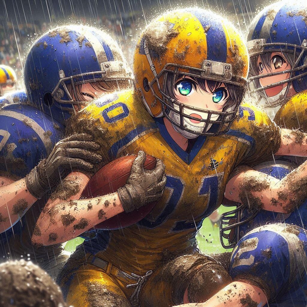 🏈泥まみれの女子アメフト 101