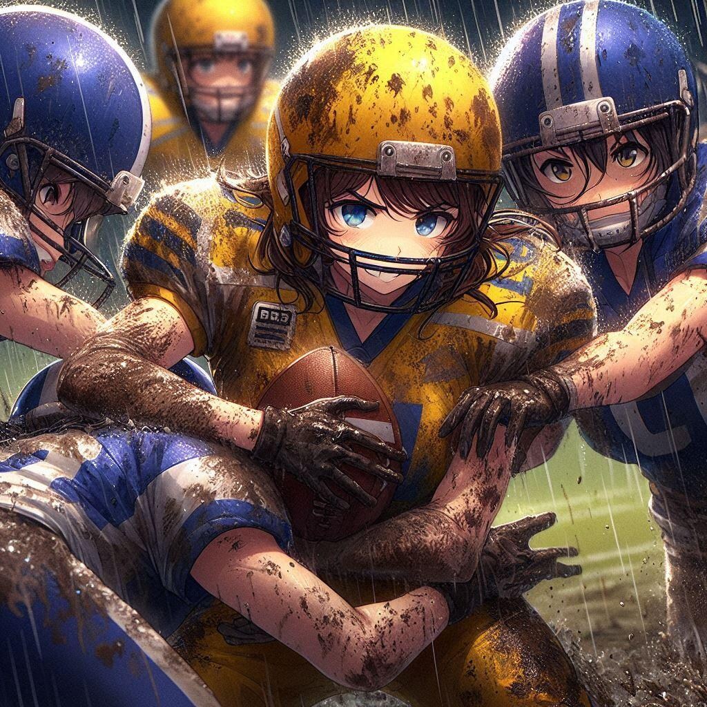 🏈泥まみれの女子アメフト 101