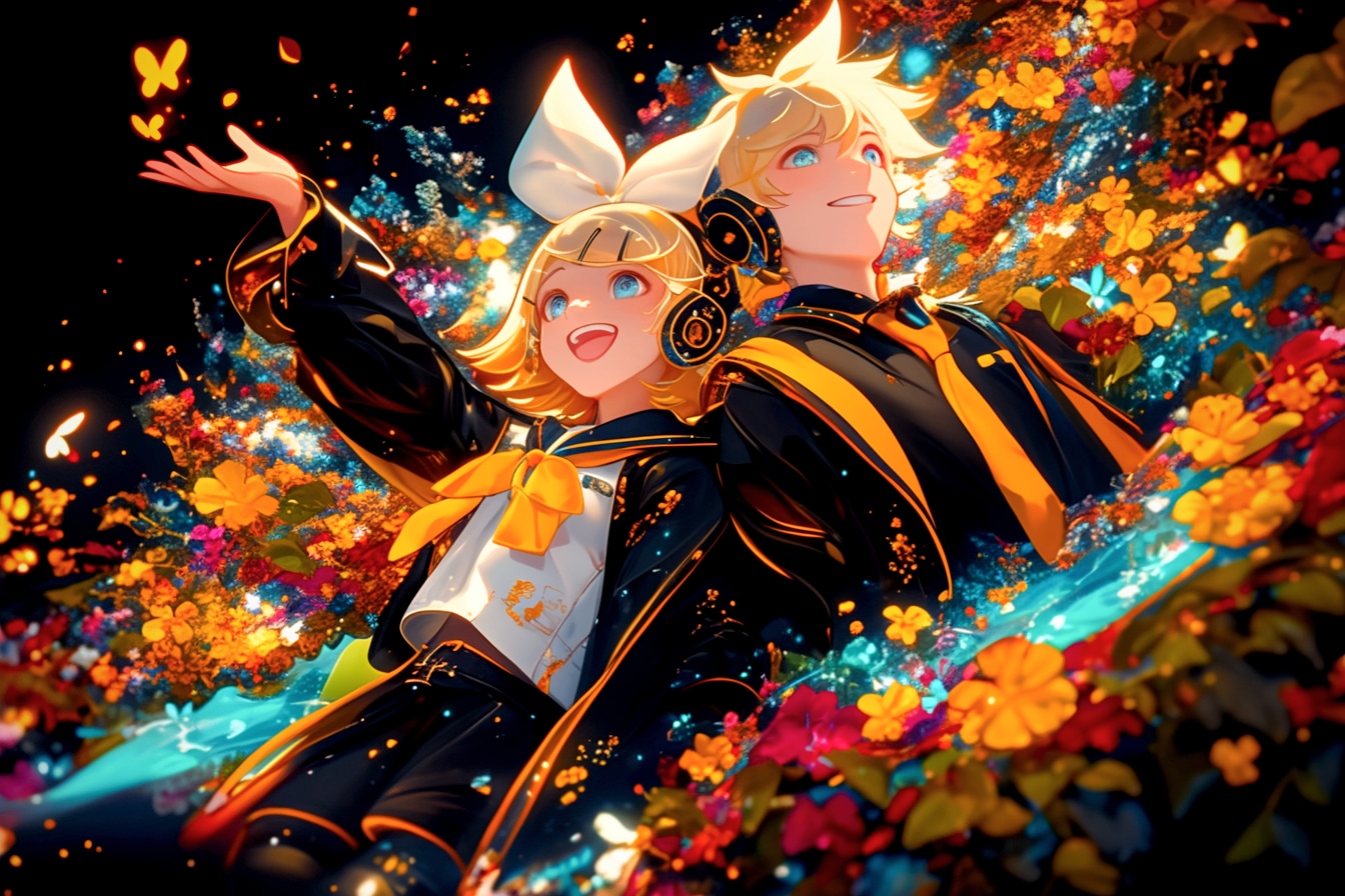 リンとレン-01 | の人気AIイラスト・グラビア