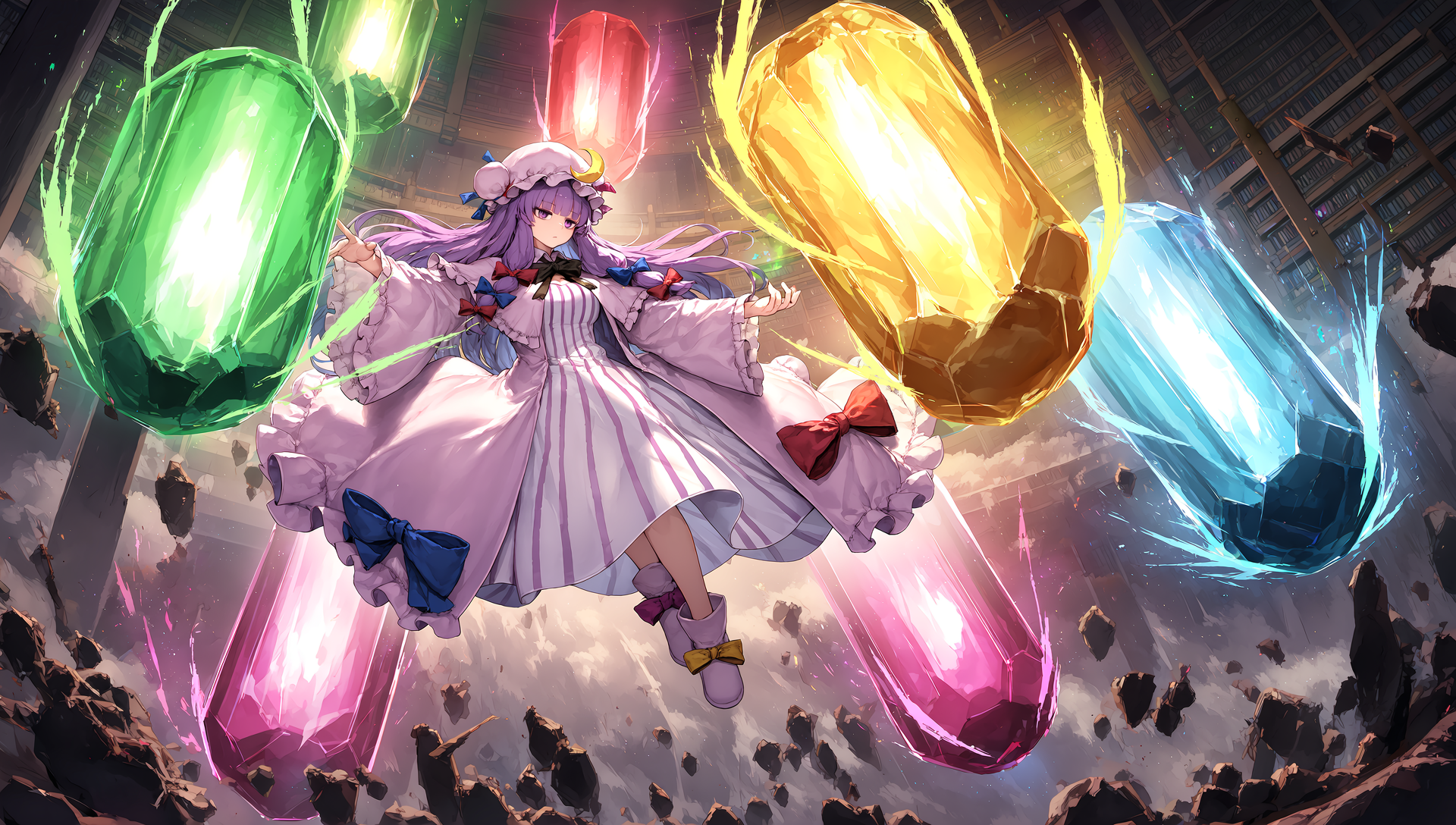 V5　東方　パチュリー　弾幕 | の人気AIイラスト・グラビア
