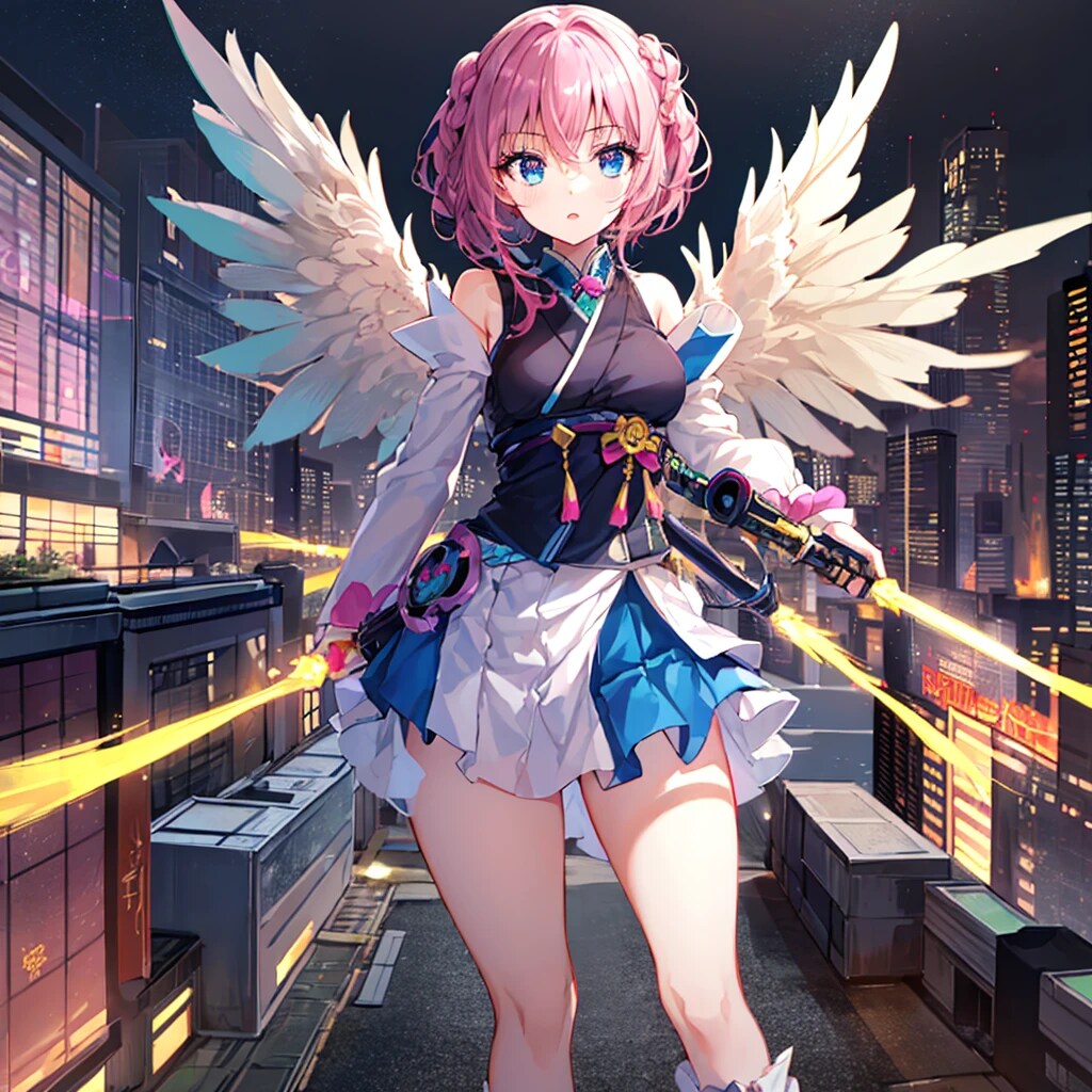 戦闘中の天使ちゃん