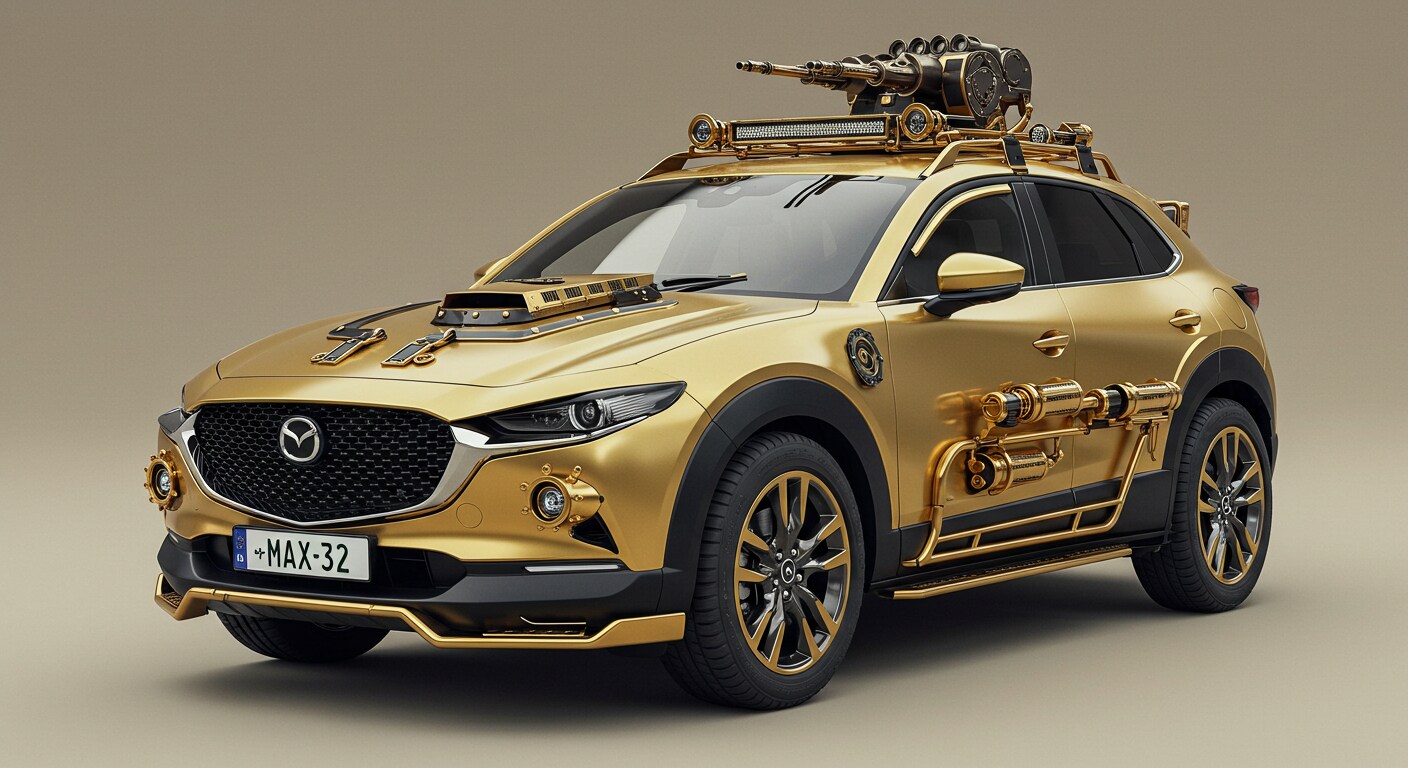 ゴールドカラーマツダCX-30軍用車