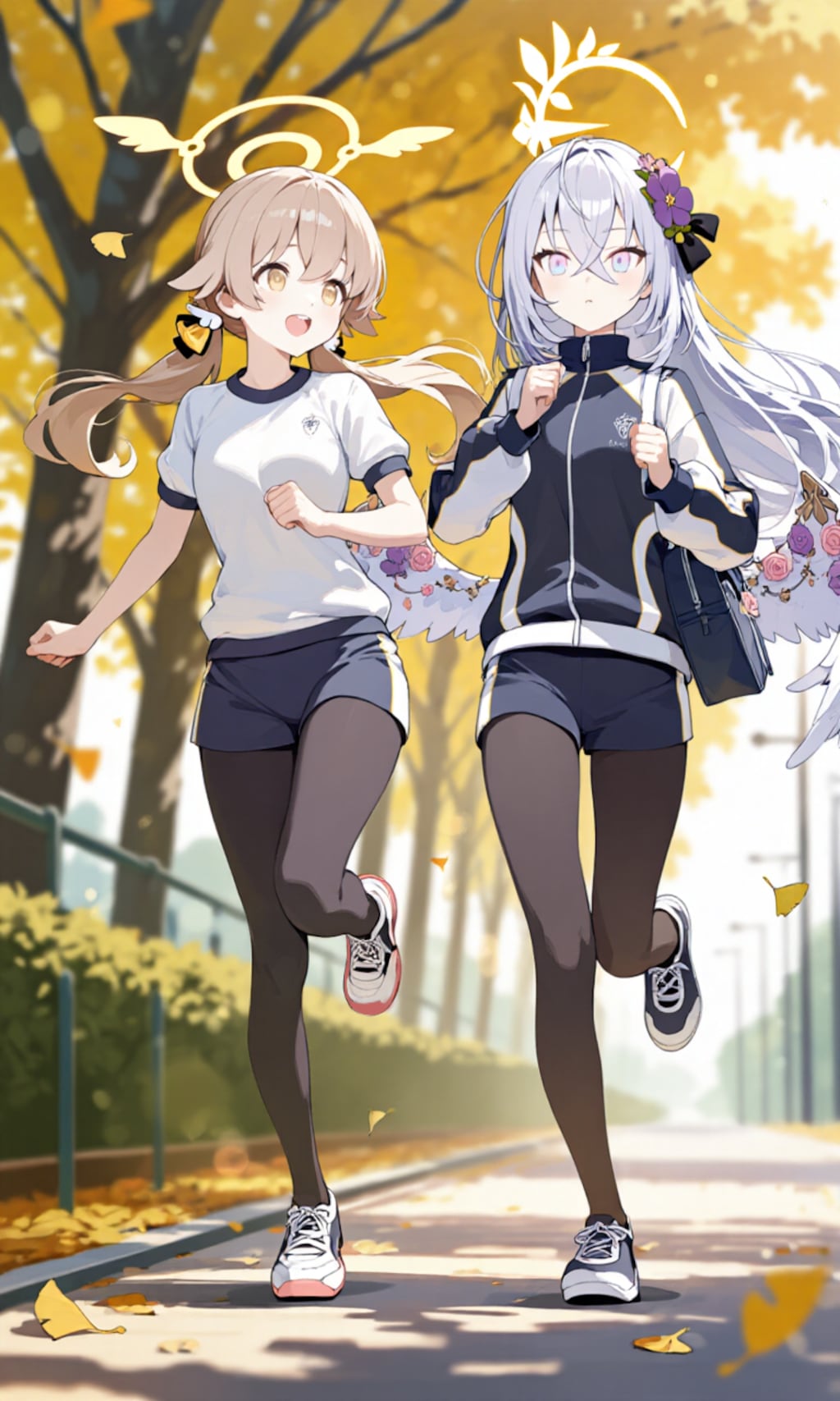 ヒフミとアズサ　寒いからタイツ3