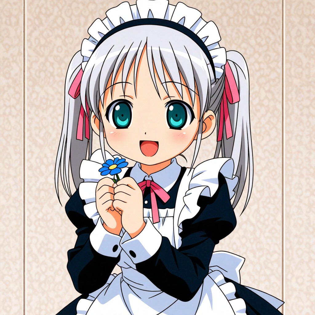 2000年代アニメ風のメイドさん