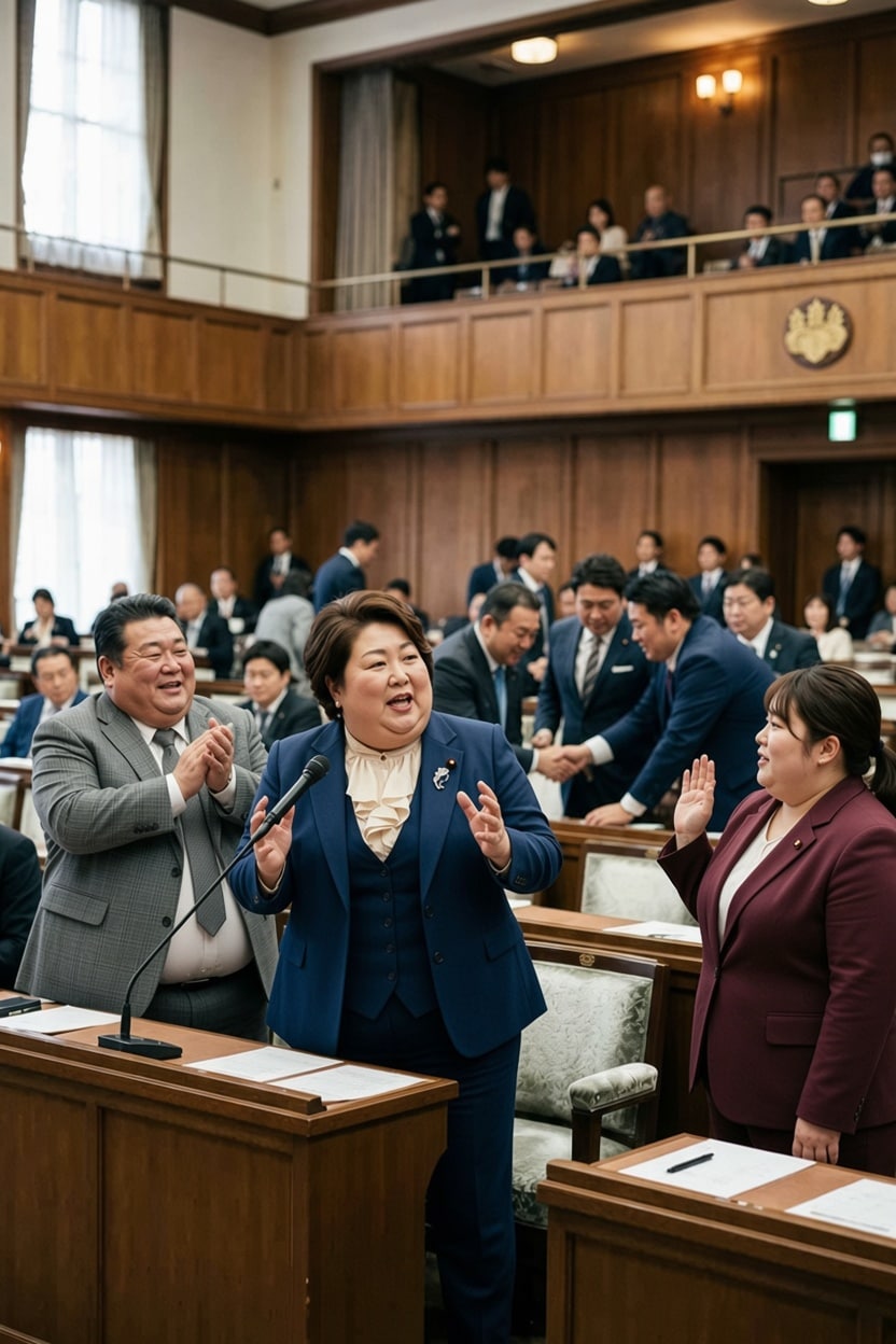 ぽっちゃり共和国の国会 | の人気AIイラスト・グラビア