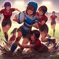 🏉泥まみれの女子ラグビー 123 2枚目