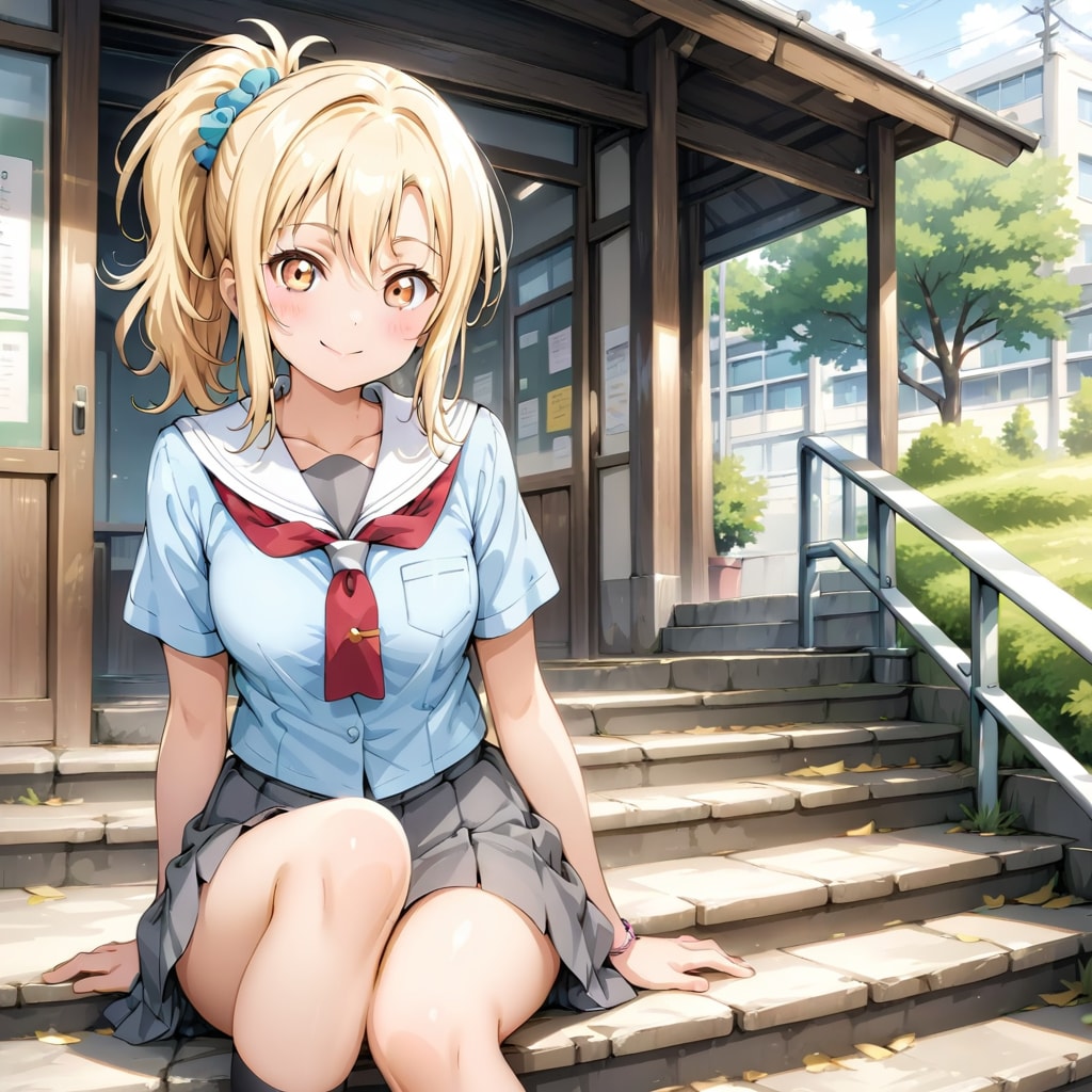 夏の制服と愛さん