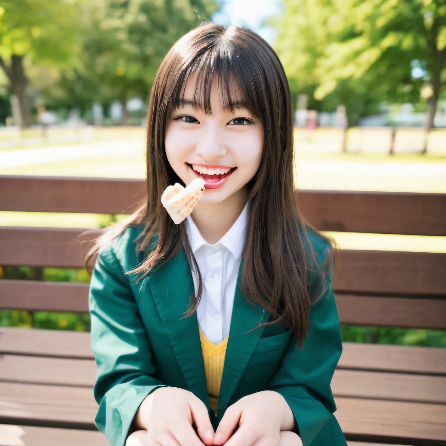 黒髪ロングでブレザーの美女３２ | の人気AIイラスト・グラビア