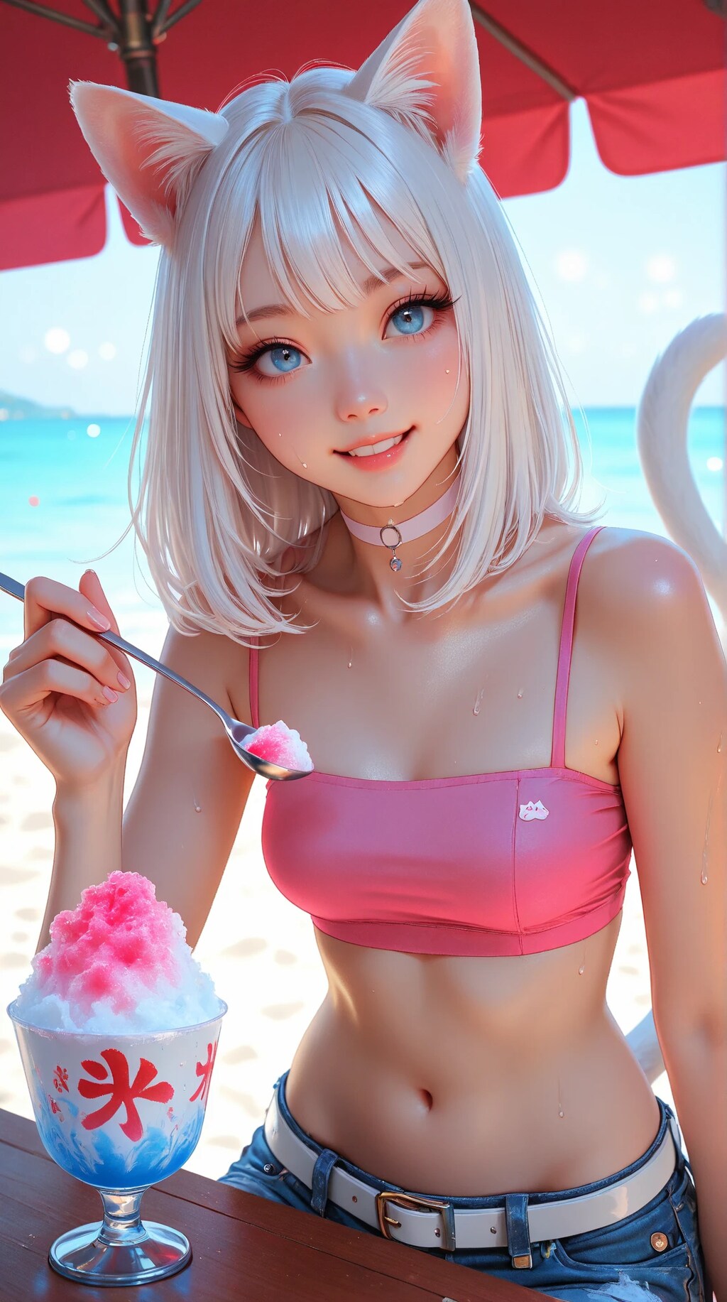 シロとかき氷