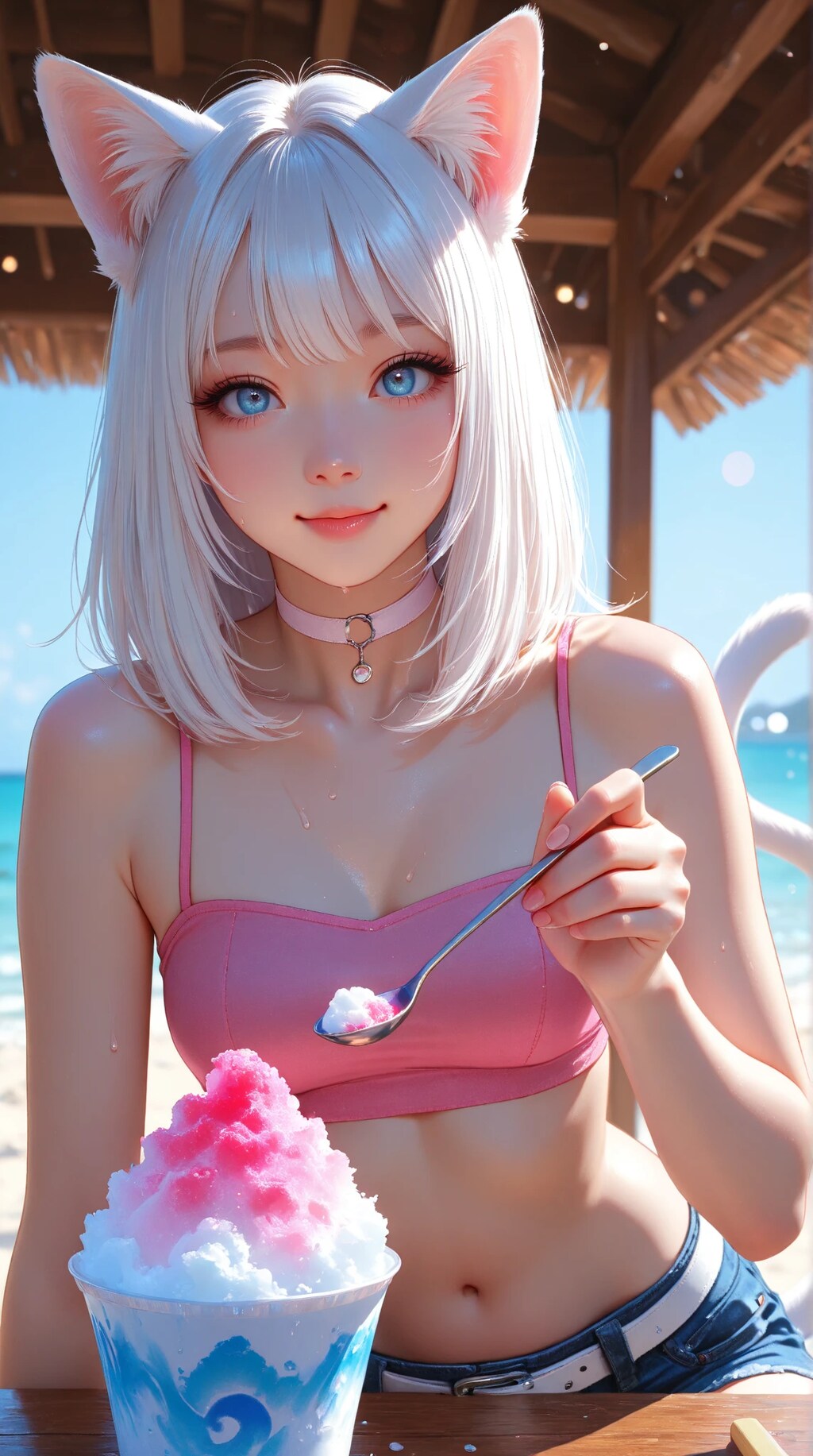 シロとかき氷