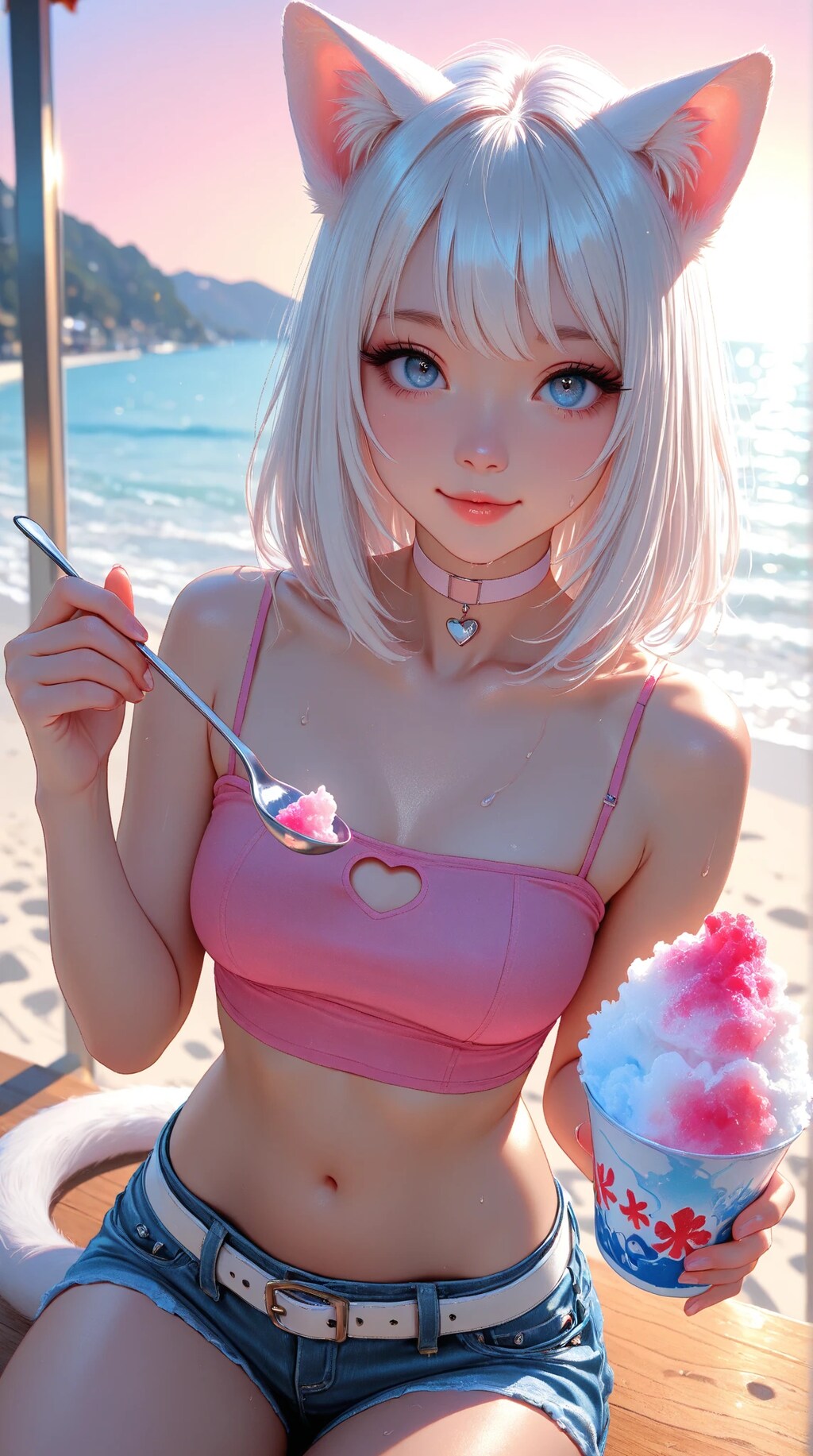 シロとかき氷