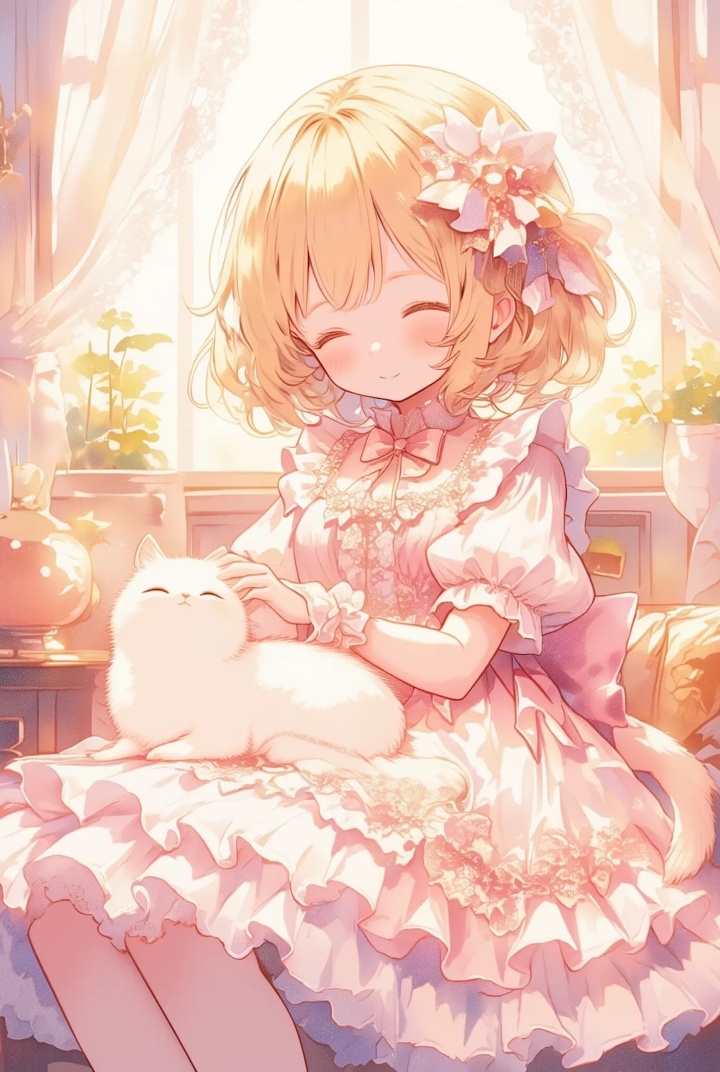 フリフリちゃんとネコちゃん