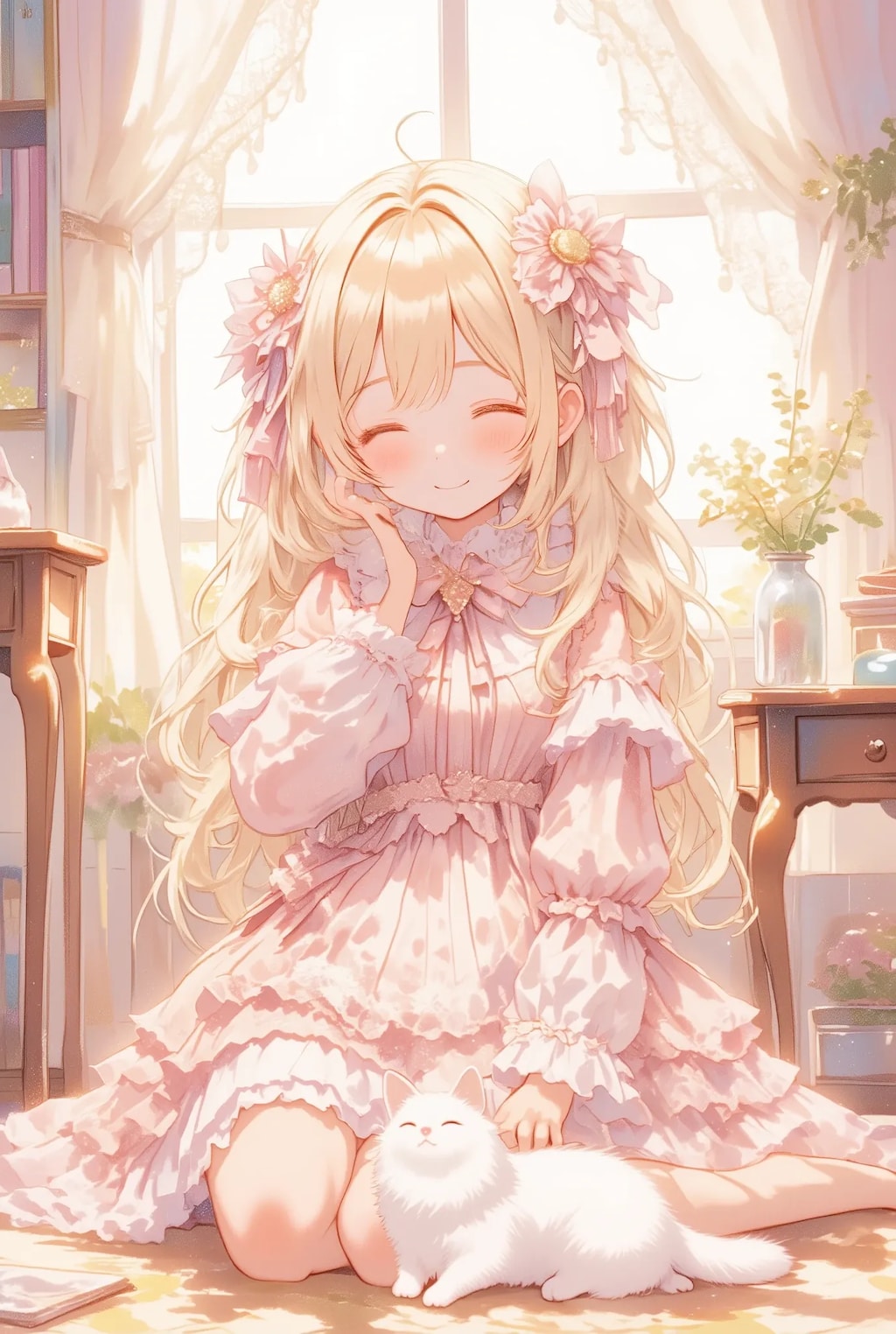 フリフリちゃんとネコちゃん