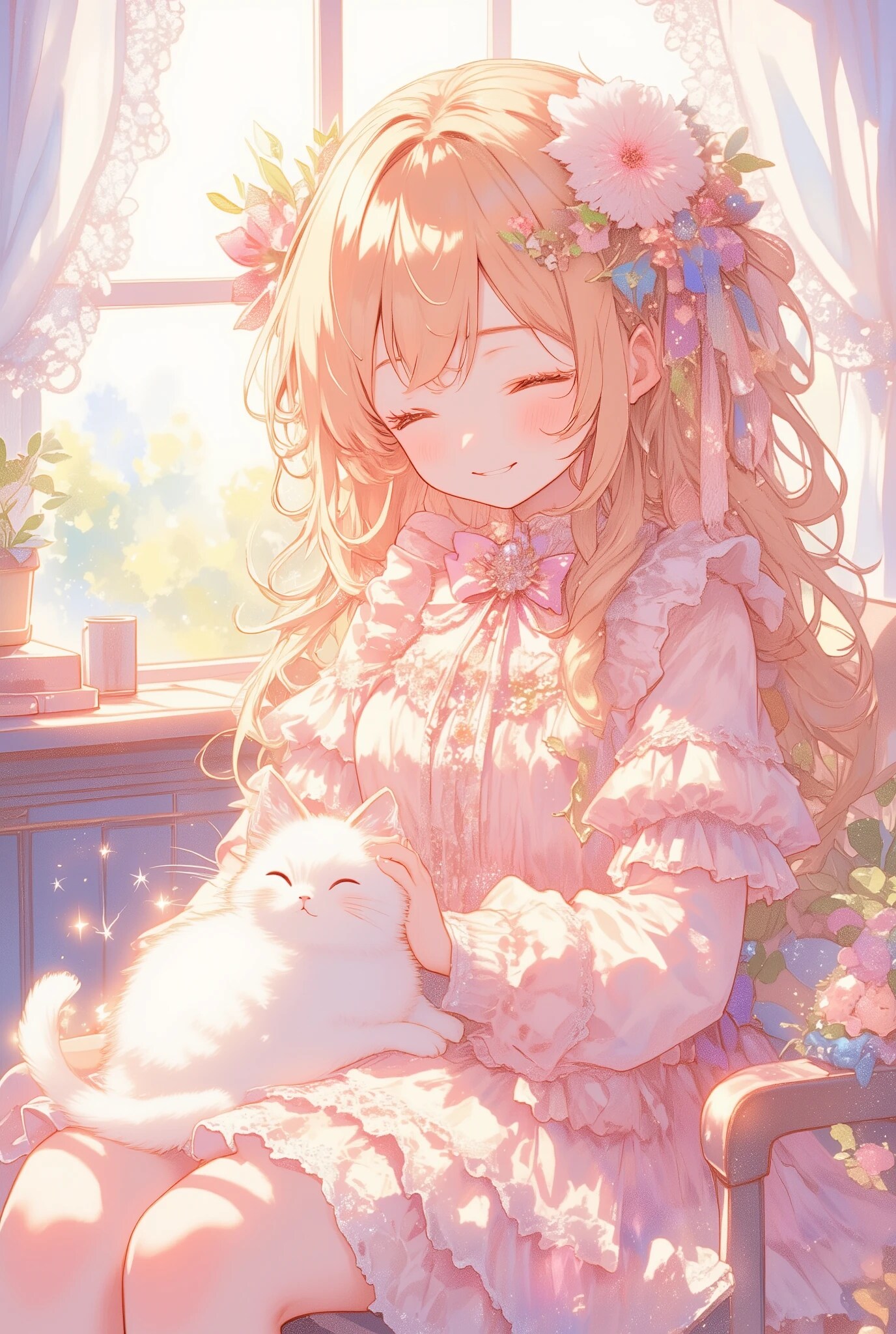フリフリちゃんとネコちゃん | の人気AIイラスト・グラビア