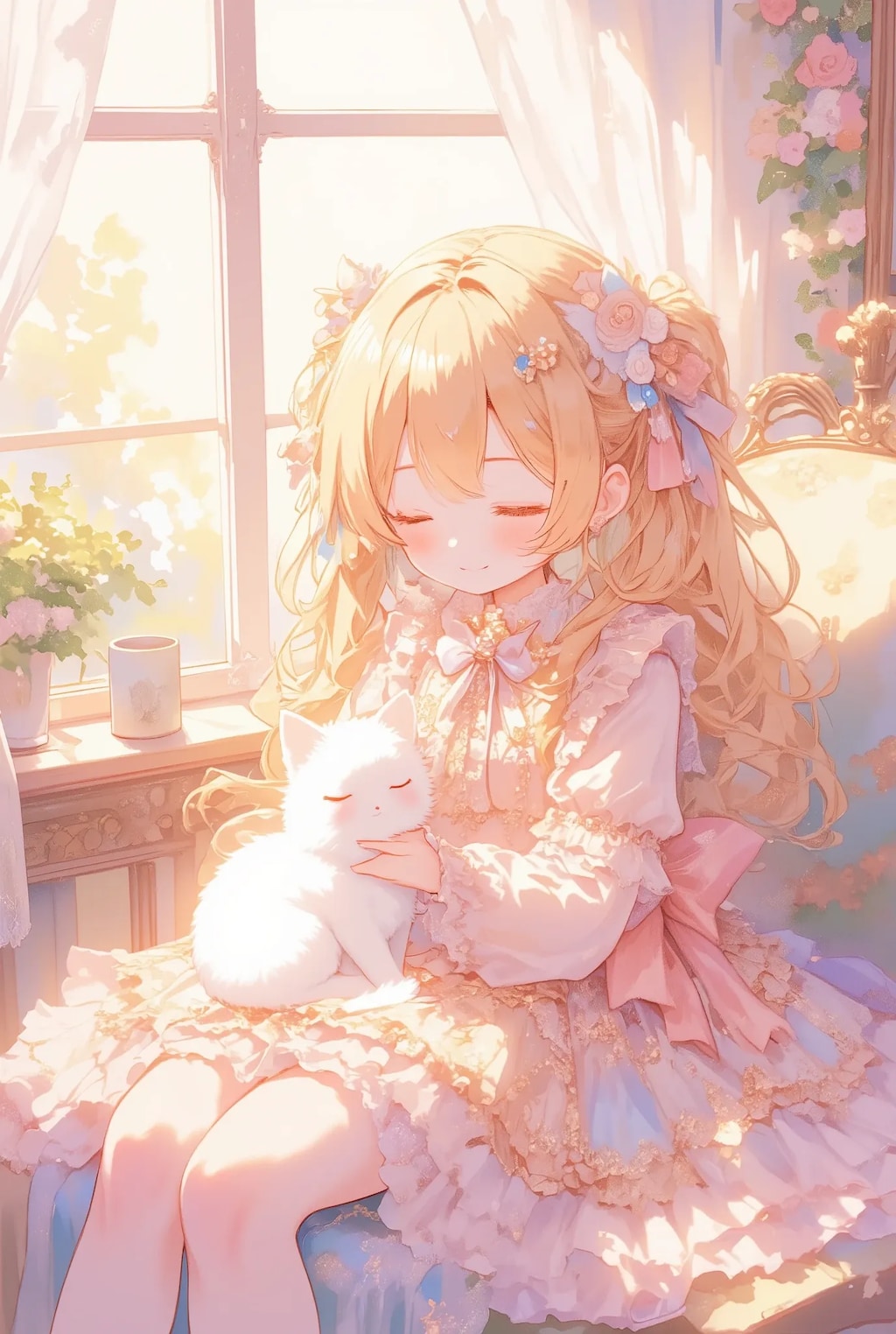 フリフリちゃんとネコちゃん