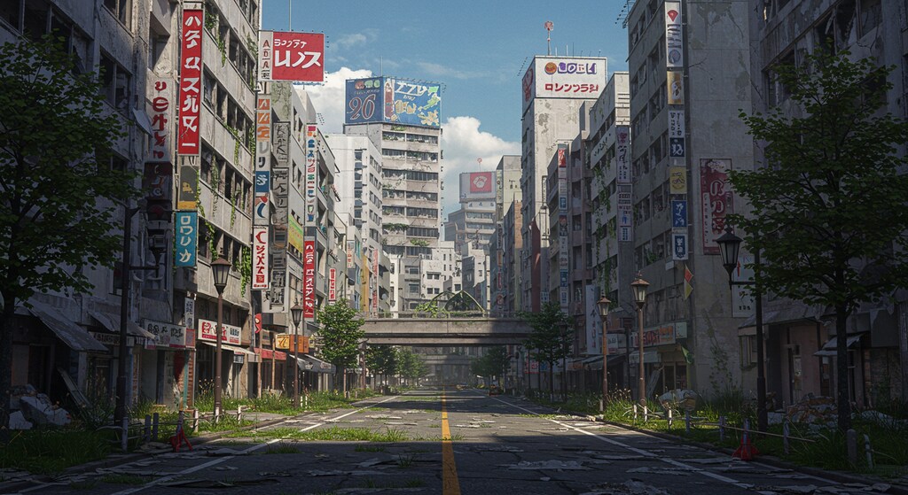 終末探索系アニメやゲームに登場しそうな？背景！・・（最後の2枚は実写風）