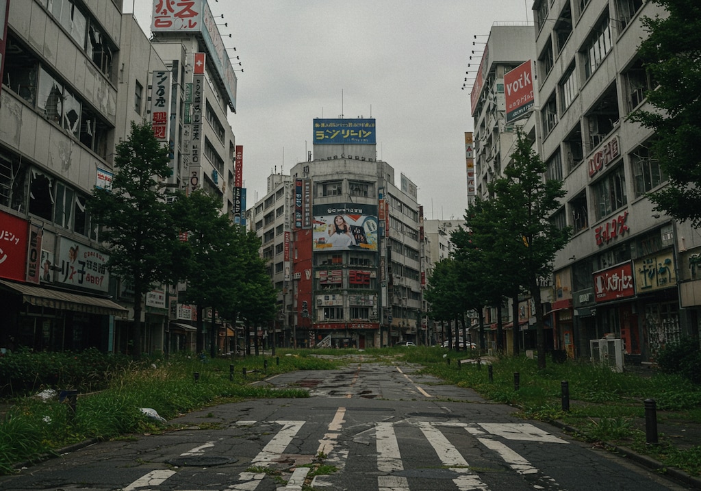 終末探索系アニメやゲームに登場しそうな？背景！・・（最後の2枚は実写風）