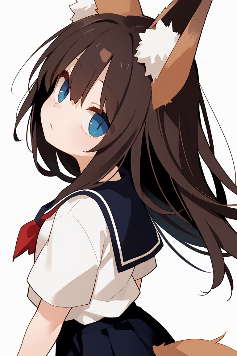 黒髪の狐娘さん | の人気AIイラスト・グラビア