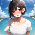 ビーチで暑くって 4枚目