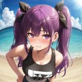 ビーチで暑くって 2枚目